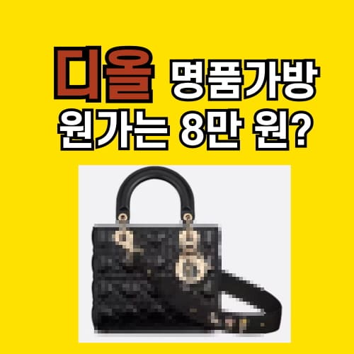 디올 명품가방 원가는 8만 원