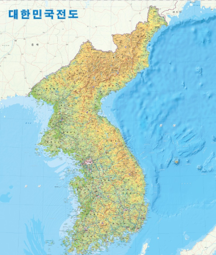 한국 지도 보기