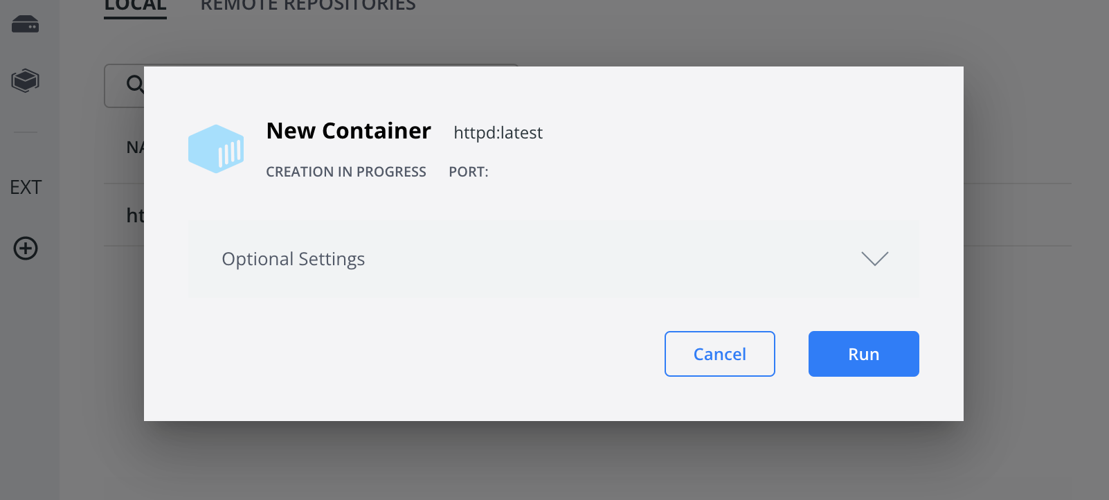 Image를 Container로 Run