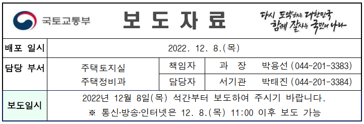 ｢재건축 안전진단 합리화 방안｣ 발표-국토교통부