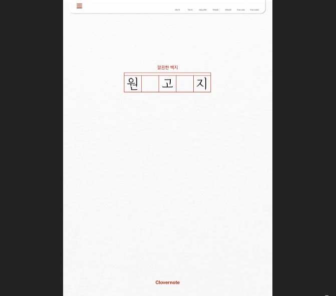  굿노트 글씨 연습하기 좋은 원고지 필사노트 (세로)
