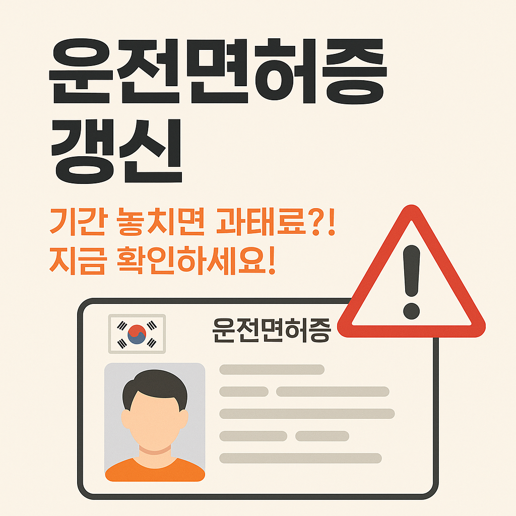 운전면허증 갱신 준비물 (2025 총정리)