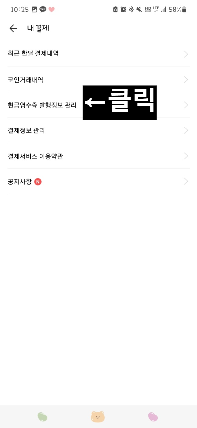 카카오페이 영수증 자동발급