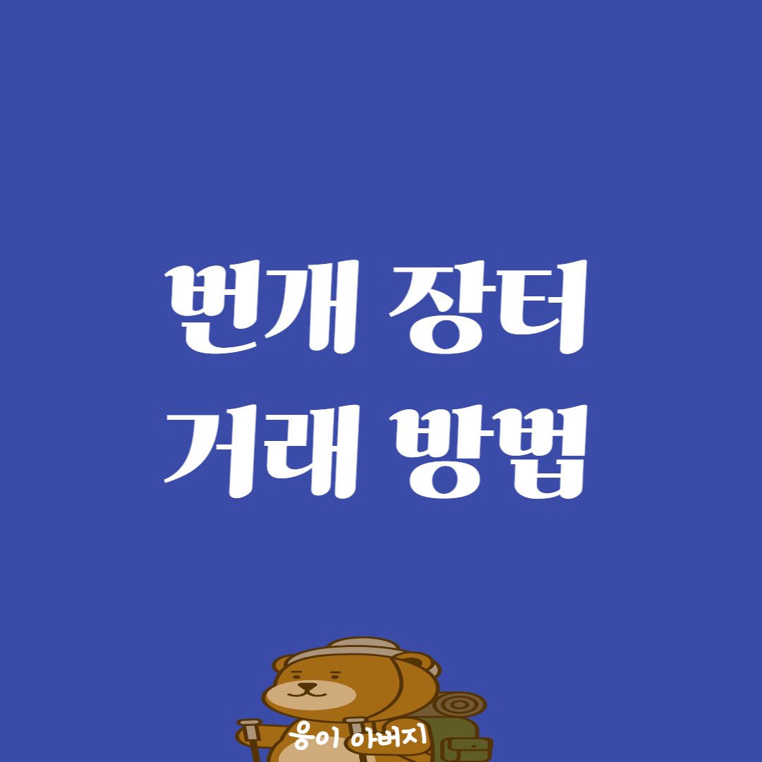 번개장터 거래방법 쉽게 따라하기1