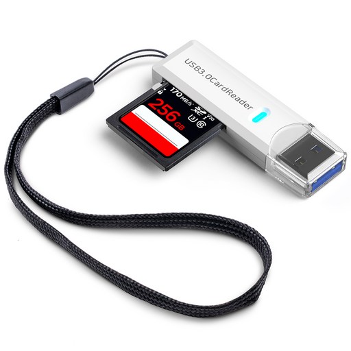 구스페리 USB 3.0 SD / TF 카드 리더기는 휴대성과 고속 전송 속도를 갖춘 제품