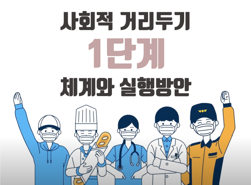  사회적 거리두기 1단계 체계와 실행방안