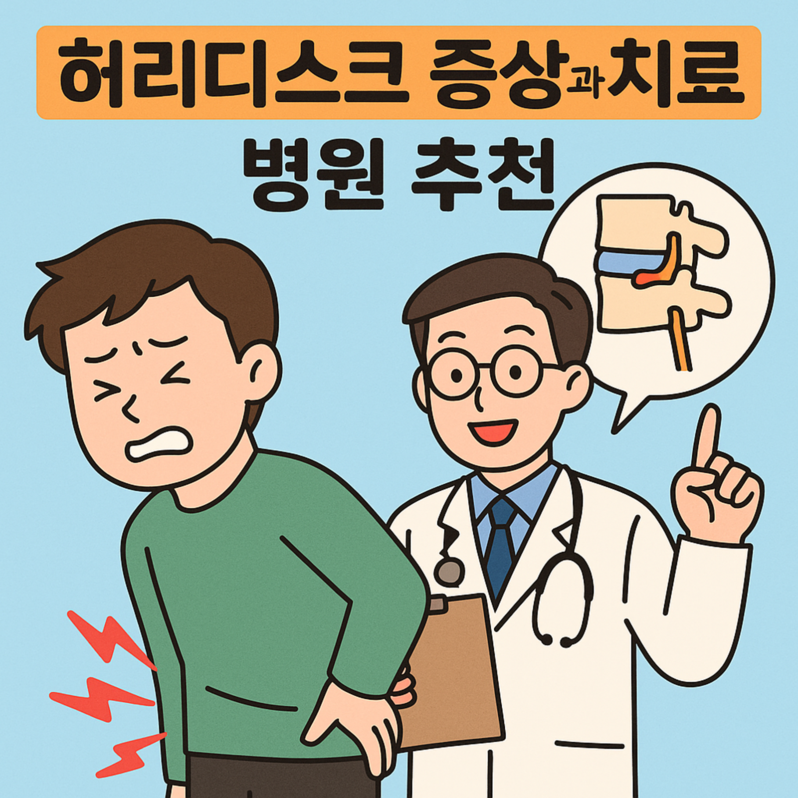 허리디스크 증상과 치료 병원 추천