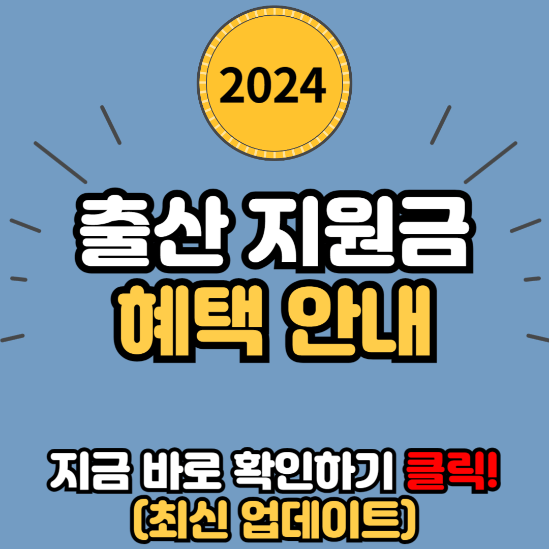 2024년 출산 지원금 혜택 안내