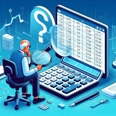 분석 화면 앞에서 데이터를 분석하는 사람과 주변의 다양한 분석 도구들입니다.