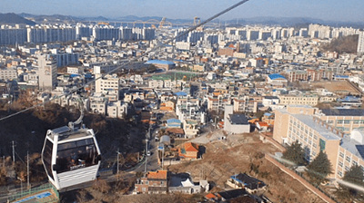 북항승강장 케이블카를 타고 본 목포시내 사진