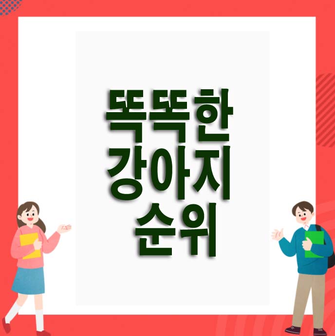  똑똑한 강아지 순위