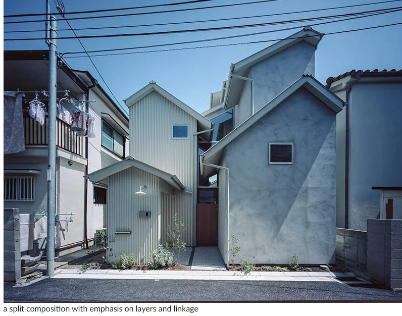 후지와라무로 건축가들의 4인 가족 &#39;하우스 인 고시엔&#39; &#39;House in koshien&#39; by fujiwaramuro architects echoes japan&#39;s connecting roads + alleys