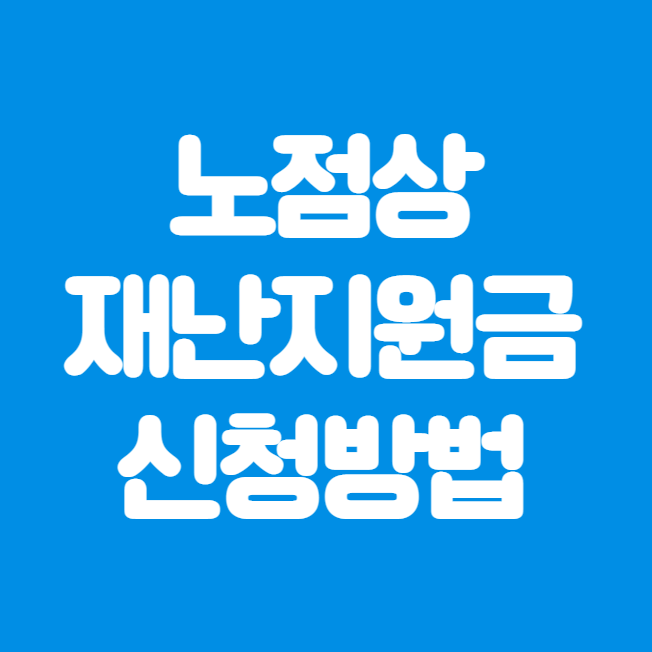  노점상 재난지원금 신청방법 총정리