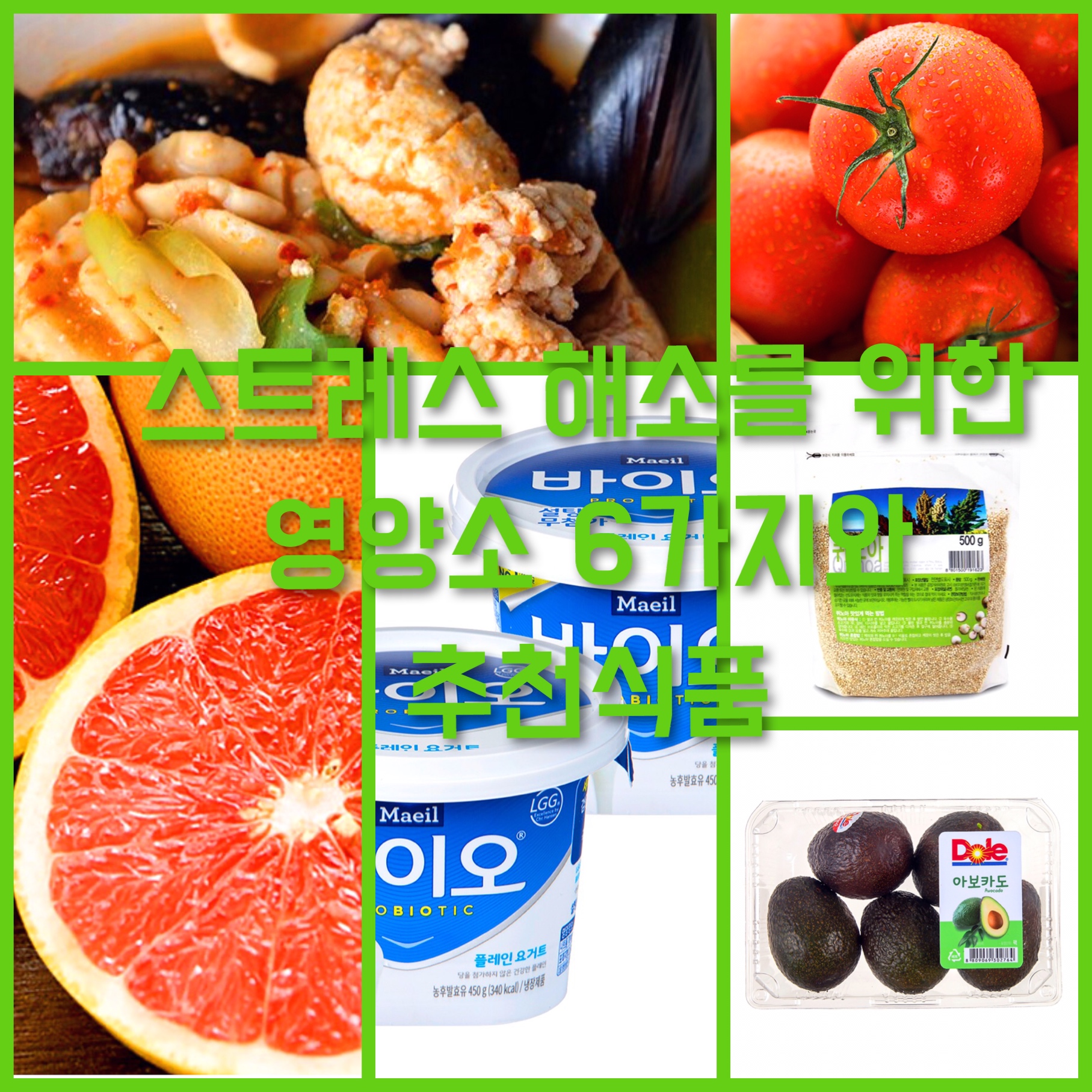  스트레스 해소를 위한 영양소 6가지와 추천식품