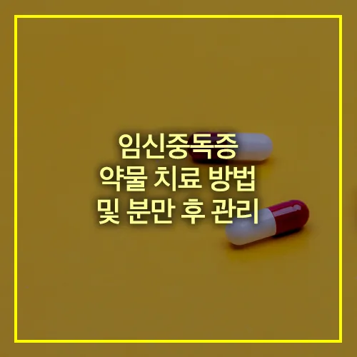 임신중독증 약물 치료 방법 분만 후 관리