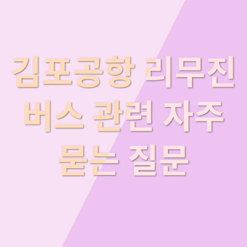 김포공항 리무진 버스_4
