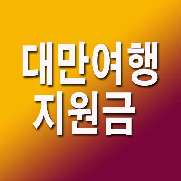 대만 여행지원금 신청