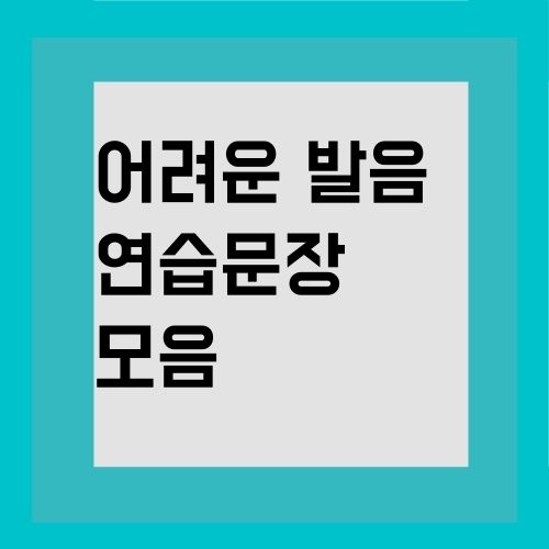  술게임 추천 아나운서도 힘들어 하는 어려운 발음 연습문장 모음