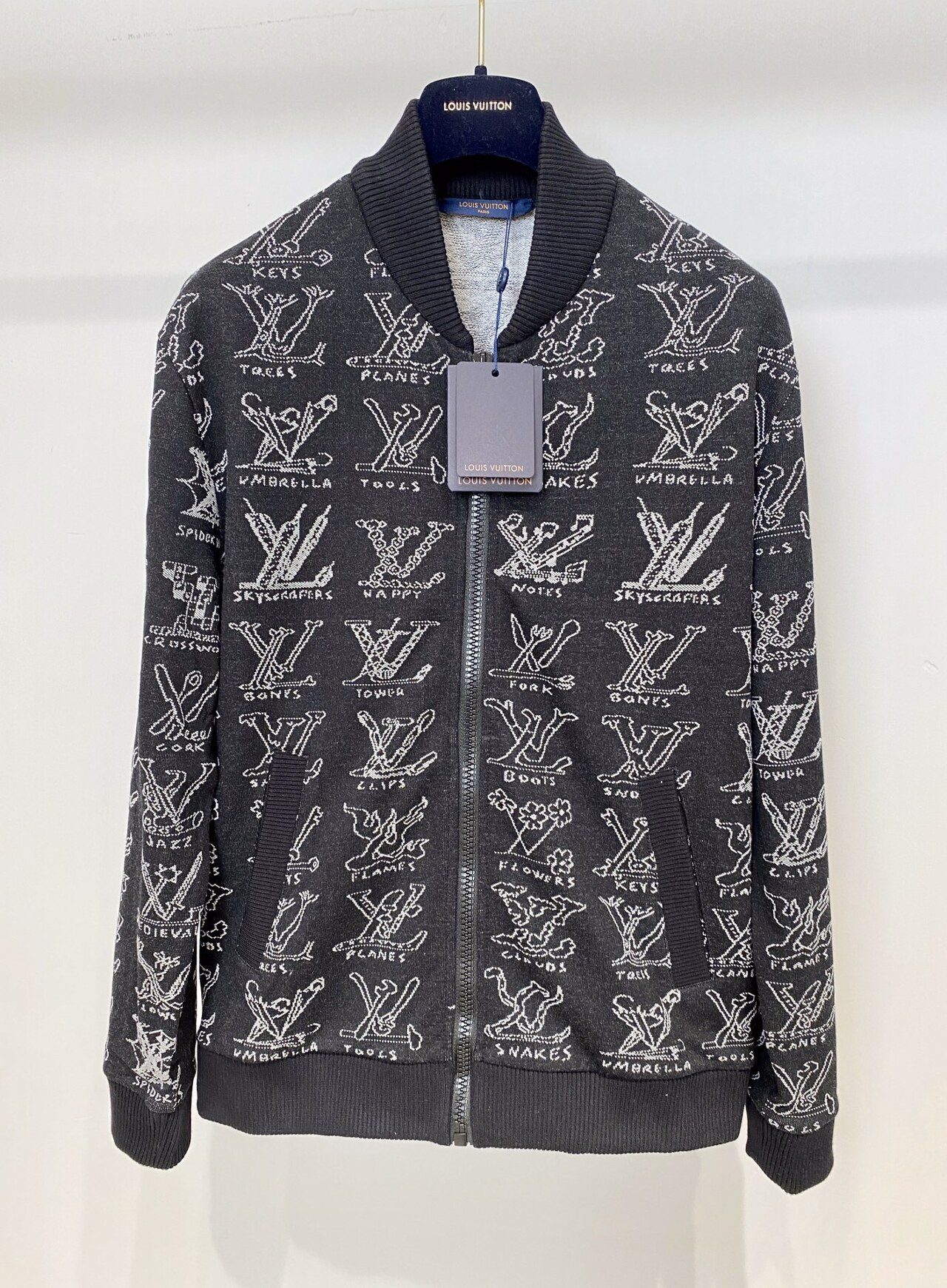 [LOUIS VUITTON] 루이비통 LV 카툰 자카드 집 스루 블루종 집업 자켓 1A8GVC