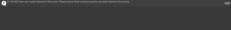  Unity : There are 2 audio listeners in the scene. Please Ensure there is always exactly one audio listener in the scene.