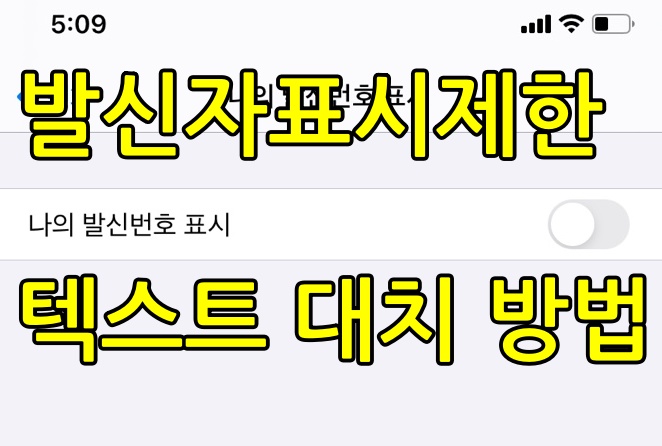  발신자표시제한하는 법과 아이폰 텍스트 대치 방법