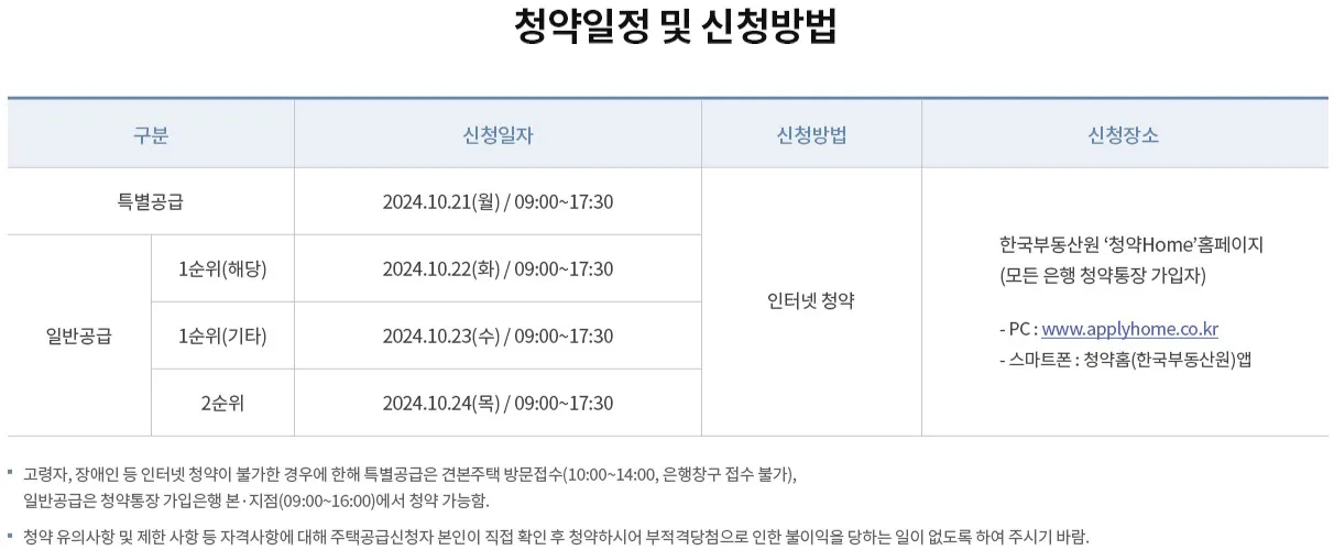 청약일정