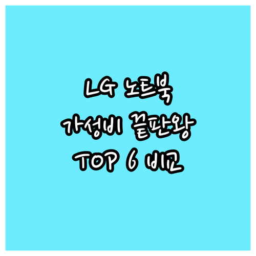 가성비 끝판왕 LG 노트북 TOP 6