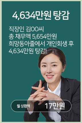  개인회생사례 합법적인 개인파산신청방법