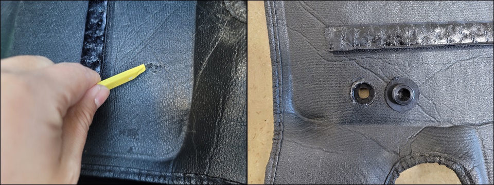 바닥매트 고정핀 달기 2