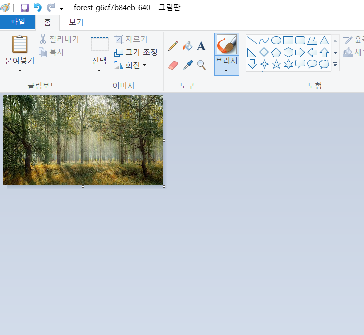 크기 조절 변경 완료