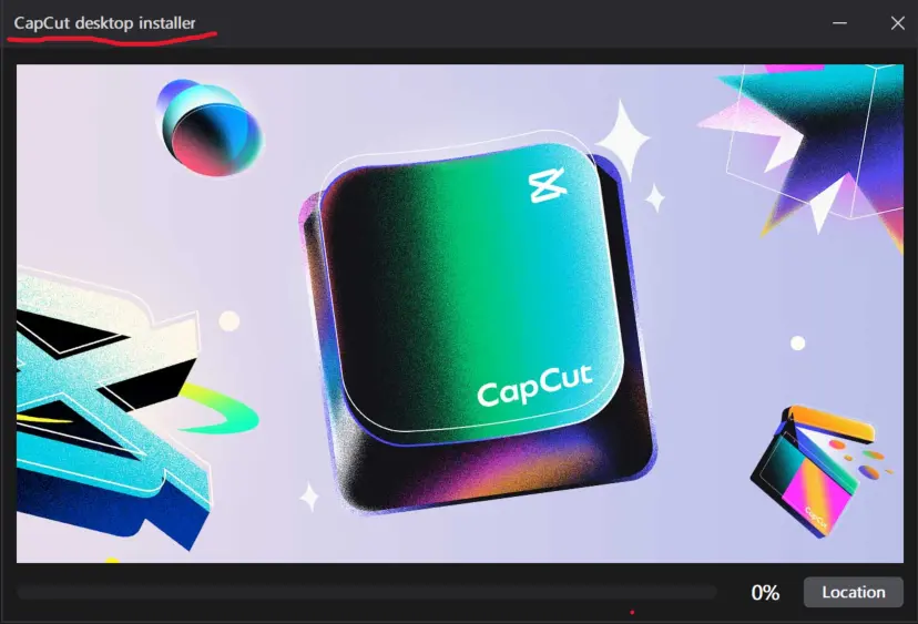 CapCut Desktop-installer Screen