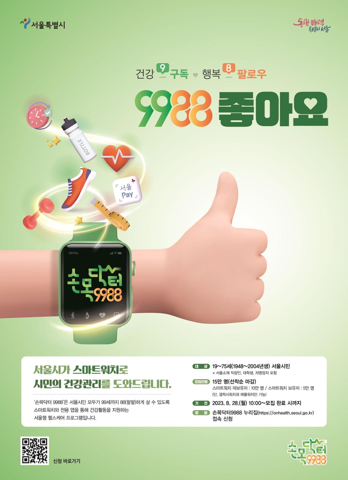  손목닥터 9988 3차 추가 신청방법 (신청대상, 신청기간, 주의사항)