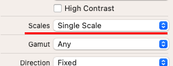 Xcode &gt; Scales &gt; Single Scale