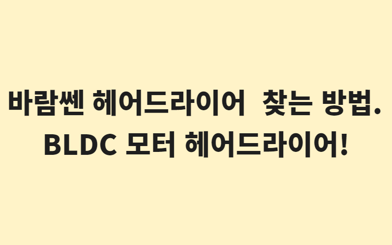  바람쎈 헤어드라이기  찾는 방법. OOOO 모터 헤어드라이어
