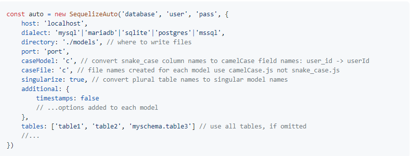 sequelize-auto