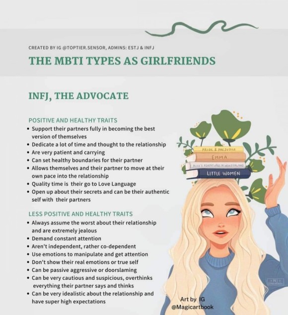  재미로 보는 MBTI - 성격유형별 여자친구 특성,INFJ