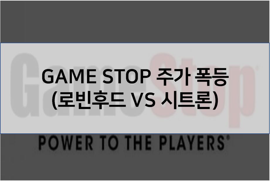 게임스탑(GME) 주가 폭등... 급등 원인은? (로빈후드 VS 시트론)