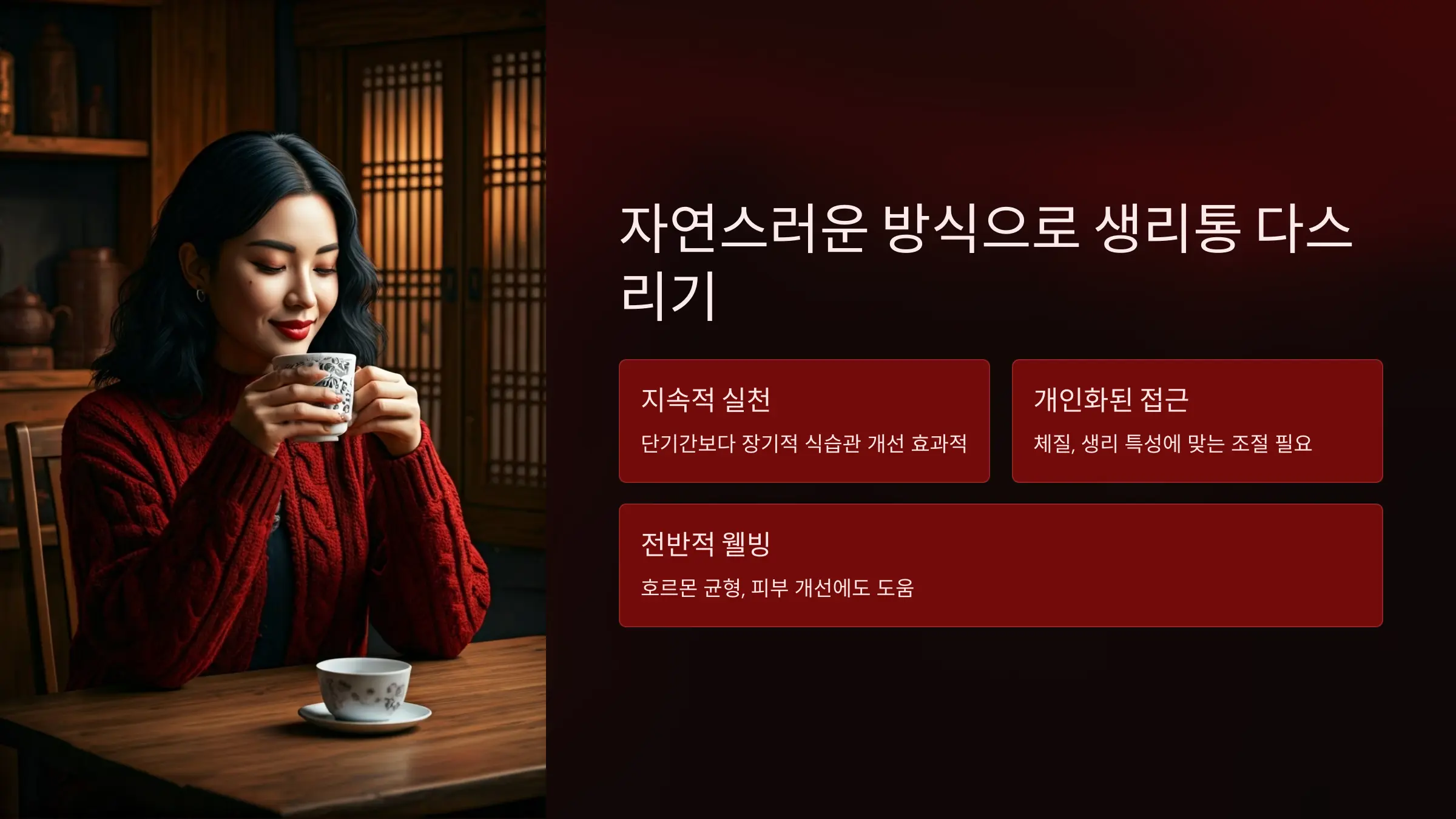 자연스러운 방식으로 생리통을 다스리기