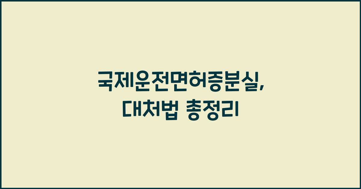 국제운전면허증분실