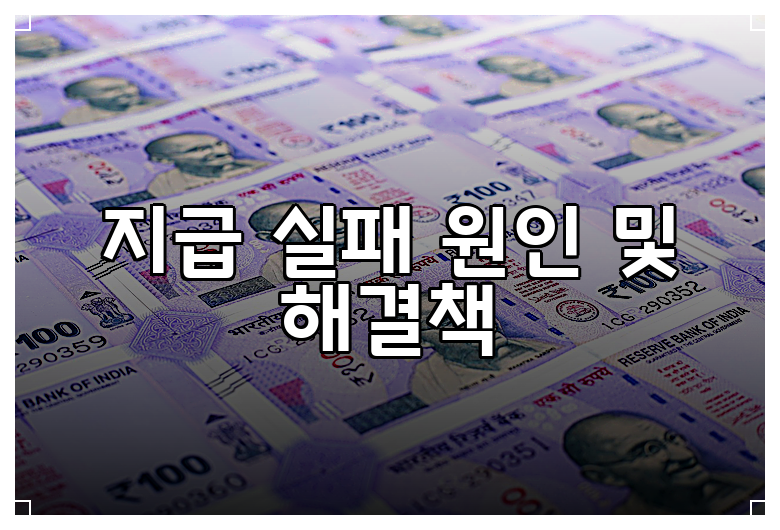 지급 실패 원인 및 해결책
