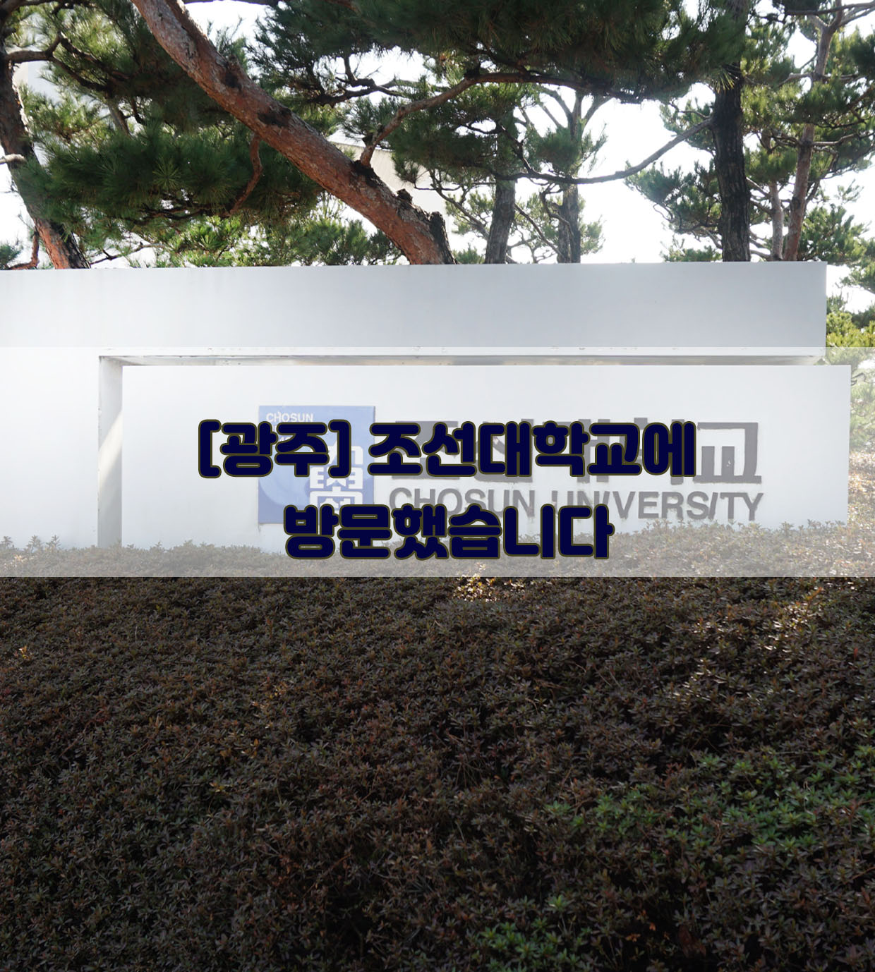  [광주] 조선대학교에 방문했습니다