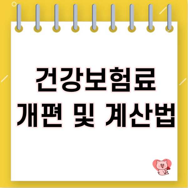  건강보험료 개편 및 계산법