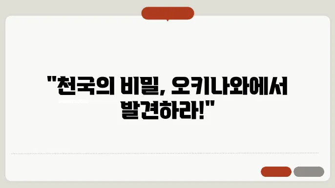 오키나와 위치, 왜 꼭 여길 가야 할까? 숨은 매력 가득한 남국의 핫플 완벽 분석