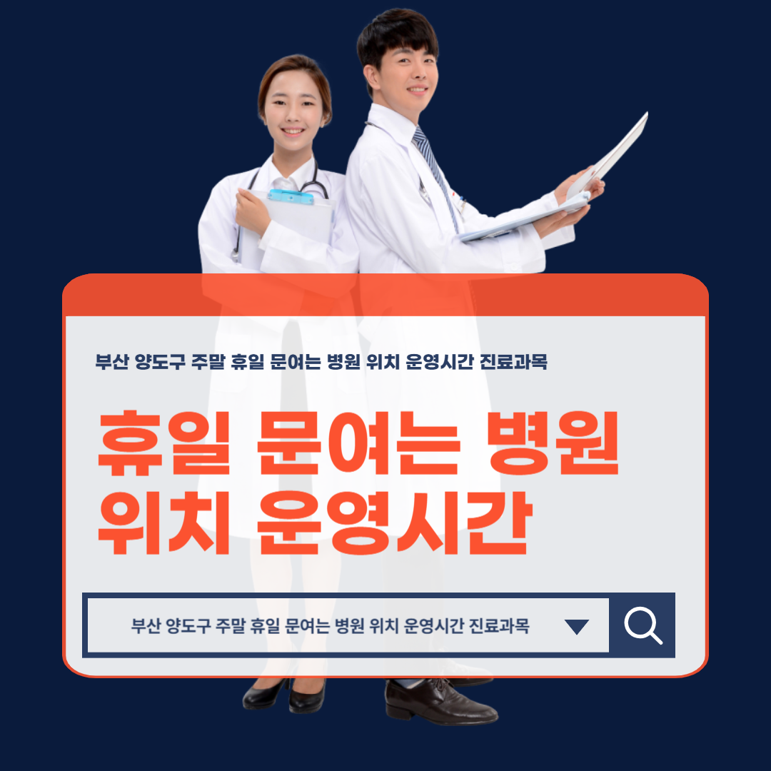 부산_양도구_주말_휴일_문여는_병원_위치_운영시간_진료과목