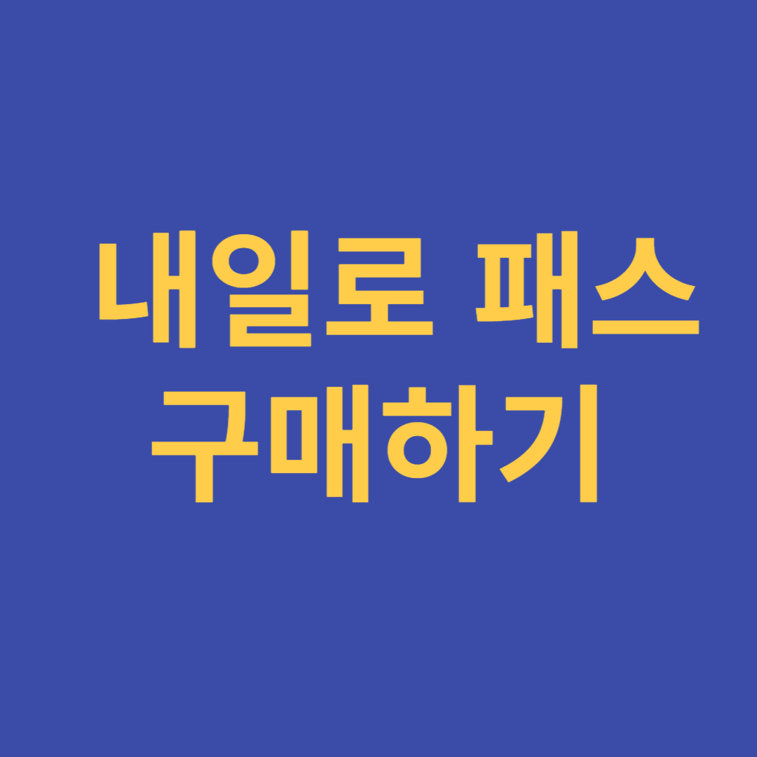 내일로패스 구매하기