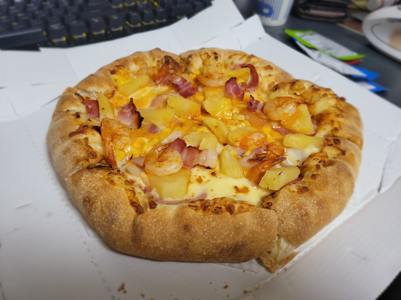 하와이안 슈림프 피자