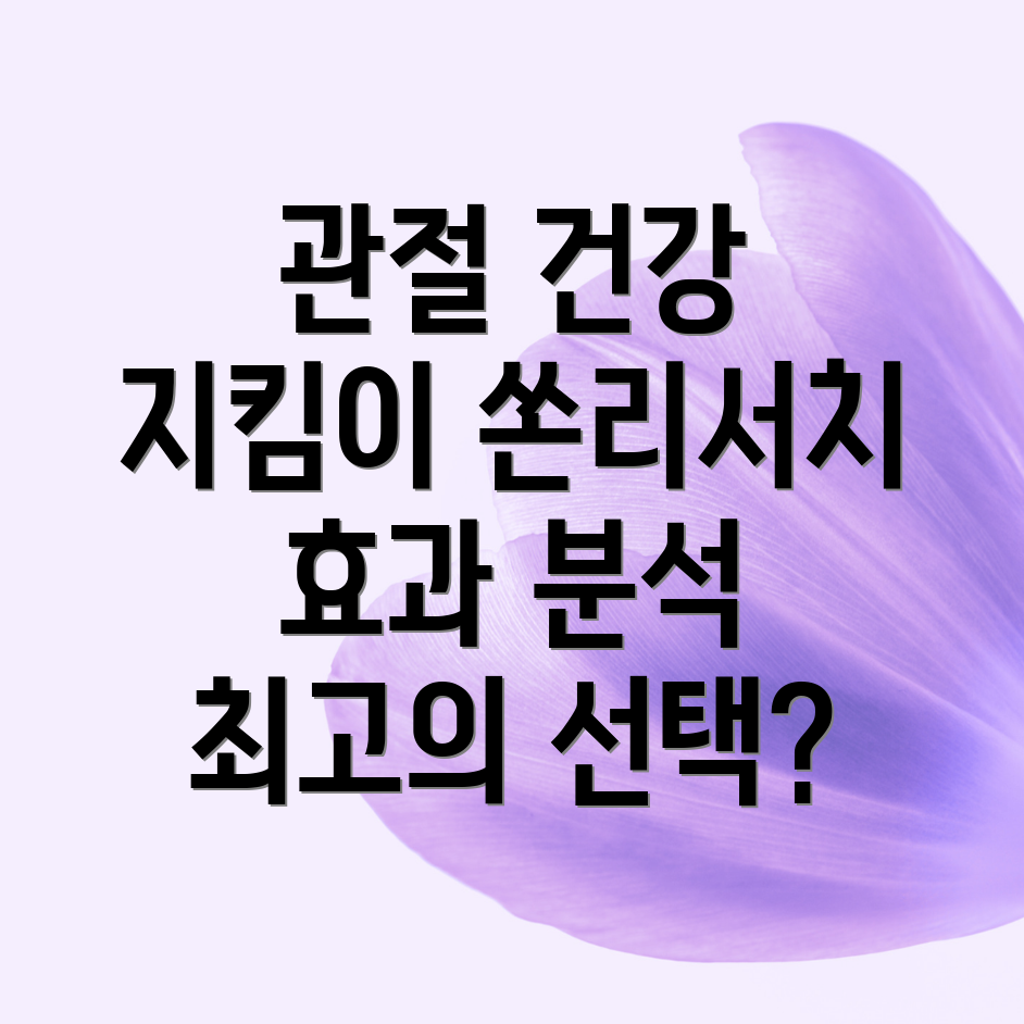 쏜리서치 조인트 서포트