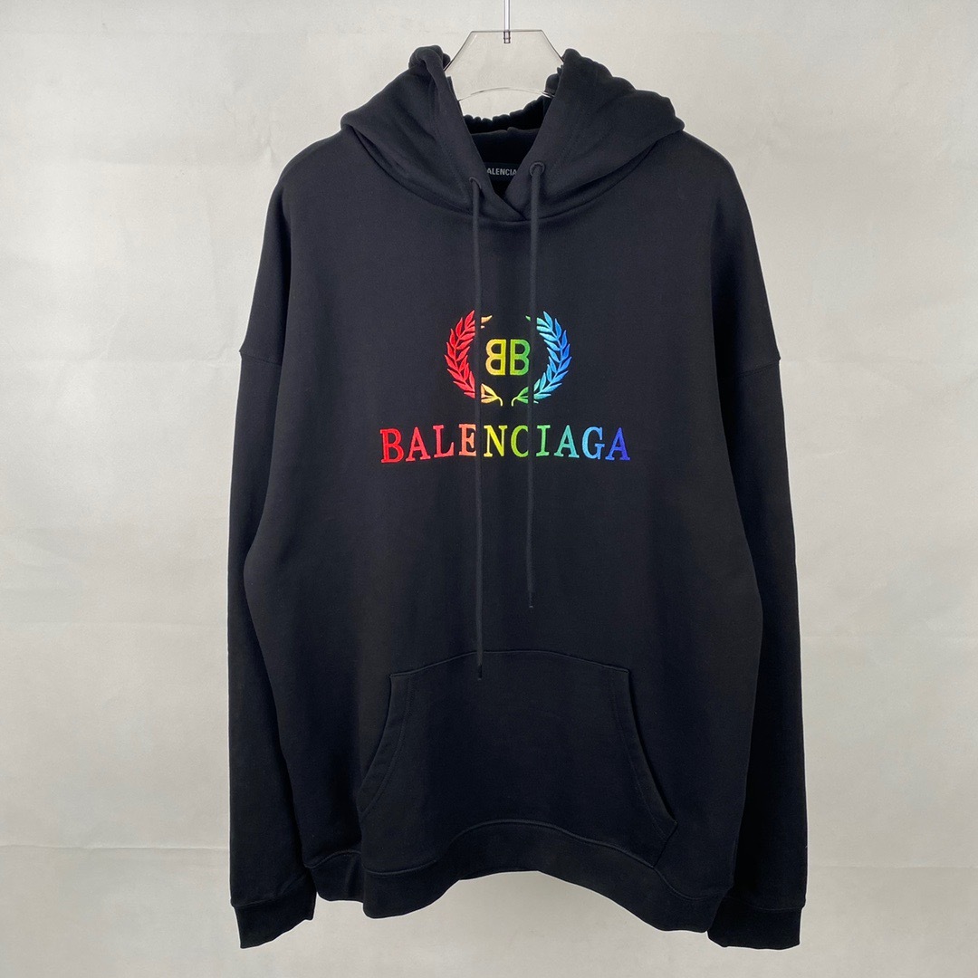  [BALENCIAGA] 발렌시아가 BB 월계수 스웨트 셔츠 후드 티셔츠 570811 TEV50 1000 (2 COLOR)