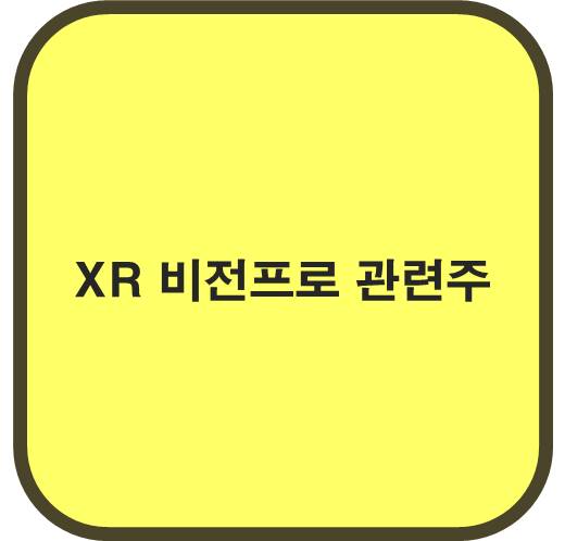 XR 비전프로 관련주 6종목